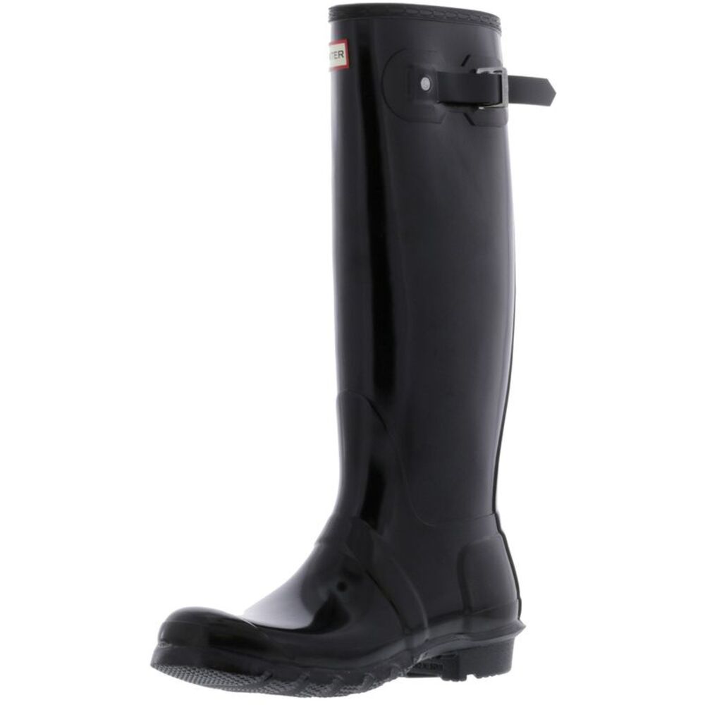 Hunter Womens Original Tall Gloss Rain Boots - Black - Picture 3 of 3